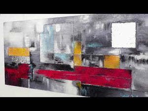 Framed abstract painting for living room "Abstraction"