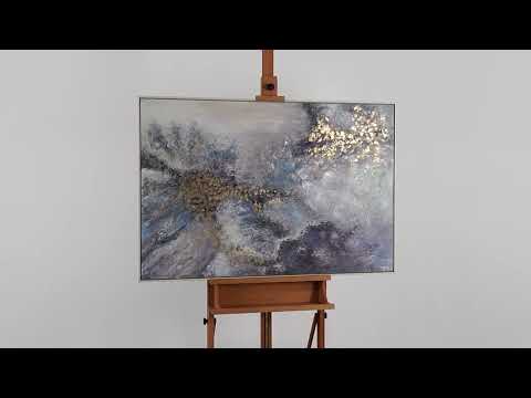 Abstract acrylic art with frame "Renaissance" 48x32 inch