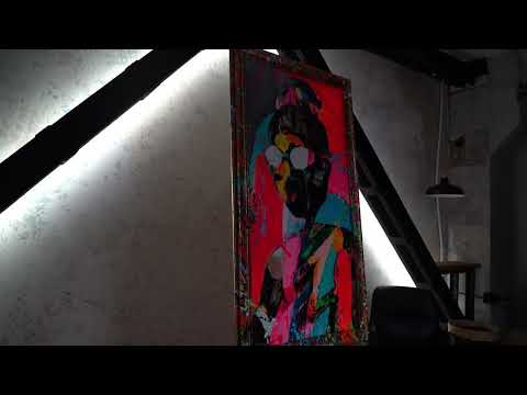 Modern Wall Art for Living Room - Painting with Frame "Contrasting Look"