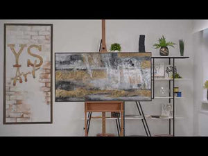 Picture for living room modern with frame "Golden Horizon" 200x100 cm
