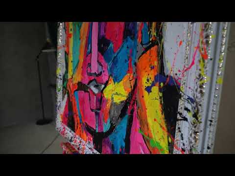 Handmade Paintings on Canvas with Frame "Emotions of Light"