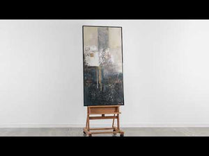 Hand painted wall art abstract with frame "Fragment"