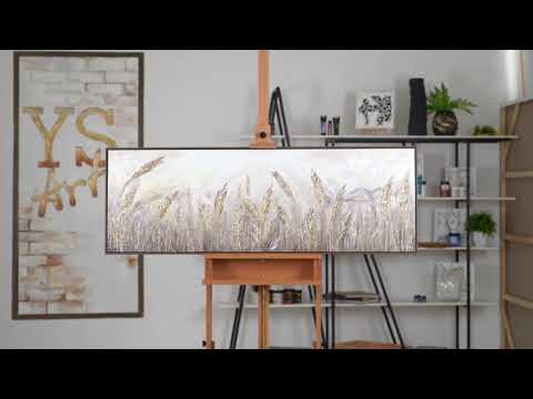 Modern abstract art with frame "Dusk" 60x20inch