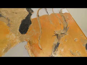 Moderne Wandkunst „Goldener Rhythmus“ – Original auf Leinwand