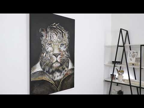 Modern art painting animals "Temperament" 48x32 inch