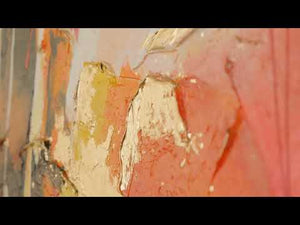 Framed abstract painting for living room "Orange explosion"