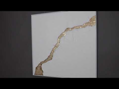 "Handmade Original Painting with Frame 'The Flood' – Canvas Art Decor for Living Room"