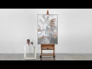 Abstract painting on canvas with frame "Serenity"