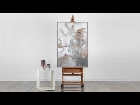 Abstract painting on canvas with frame "Serenity"