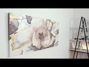 Hand-painted floral painting on canvas "Malve"