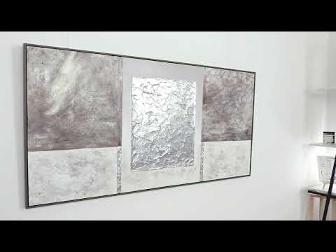 Handmade Abstract Acrylic Painting on Canvas 'Perfect Stability' with Frame