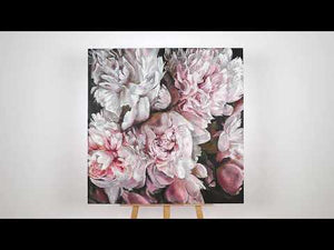 Painting of flowers for living room "Bouquet of peonies"