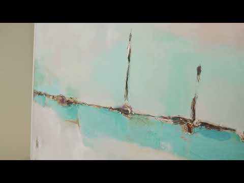 Handmade acrylic painting with frame "Silent consonance"