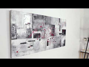 Acrylic abstract art "Courage" modern wall decoration with frame