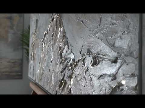 Hand painted wall art abstract "North II"
