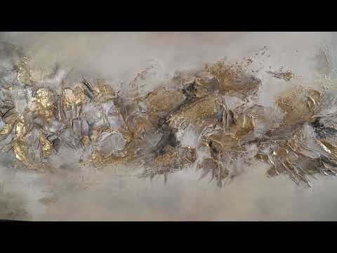 Hand-painted large painting "Line of Happiness" with frame 200x100 cm