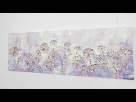 Hand-Painted Acrylic Canvas „Spring Awakening“ in Pastel Tones