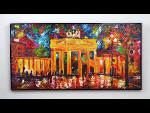 Framed cityscape wall art "Brandenburg Gate"