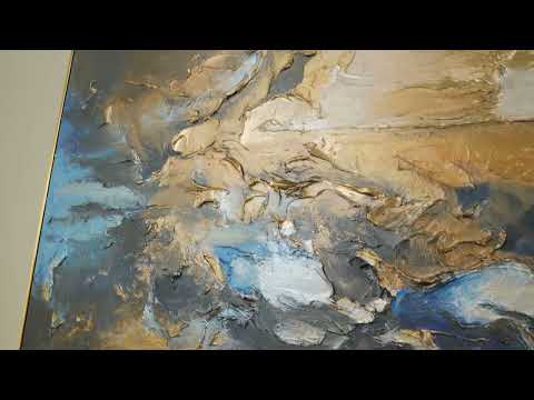 Modern Abstract Art Pictures with Frames "Elegant Abstraction" Large Pictures for the Living Room