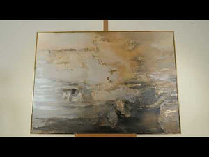 Abstract Art "Golden Horizons" Hand-painted pictures on canvas with frame