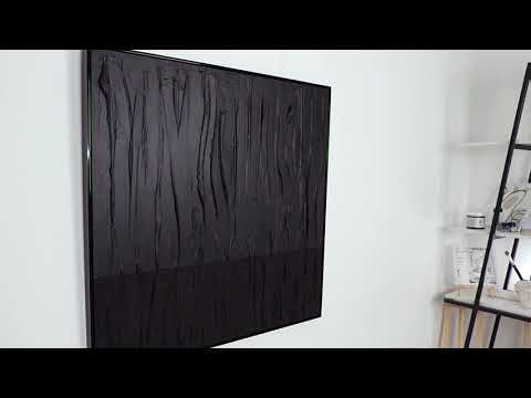 Modern artwork for living room "Black velvet" 35x35 inch