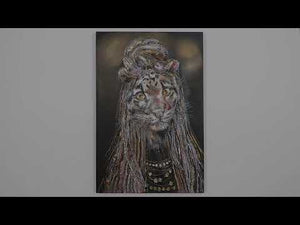 Acrylic painting animals "Agility" 48x32 inch