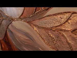 "Natural Decoration" Acrylic Picture – White and Gold Painting and Modern Art Canvas Painting