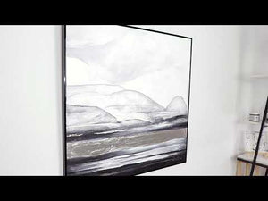 Abstract landscape painting with frame "Iceberg" 40x40 inch