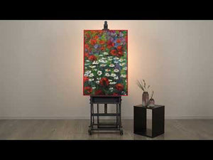 Flower canvas wall art "Blooming expanses", framed artwork