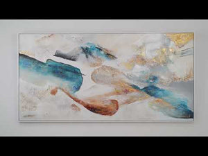 Abstract art paintings hand painted "Emerald"