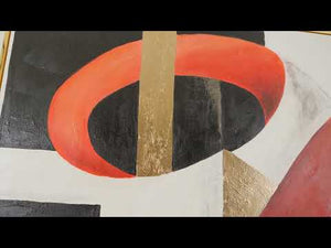 Abstract art "Graphic Rhythm" with frame wall decoration living room