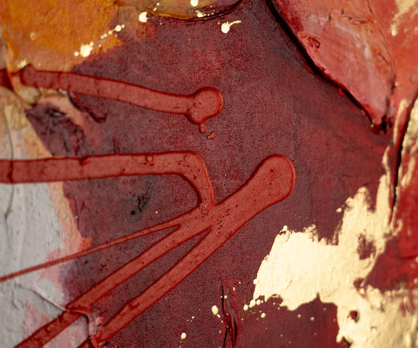 Strukturmalerei Acryl Abstrakt Warm Töne Modern