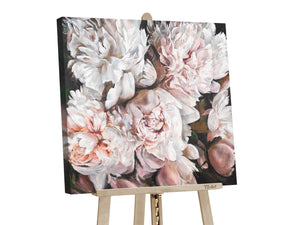 Painting of flowers for living room "Bouquet of peonies"