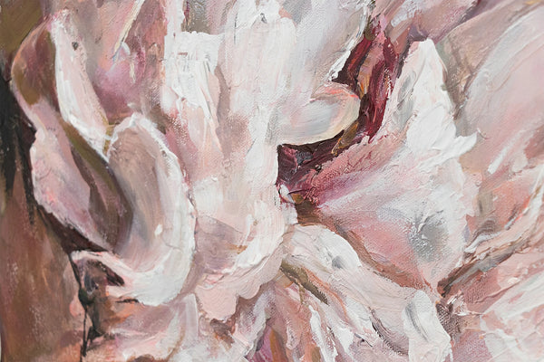 Painting of flowers for living room "Bouquet of peonies"