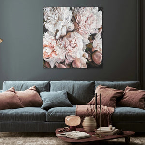 Painting of flowers for living room "Bouquet of peonies"